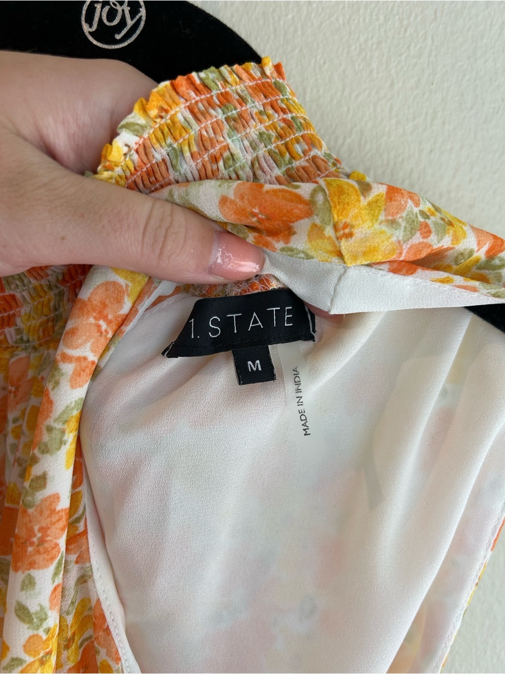 1. State Yellow & White Floral Ruffled Mini Dress - Picture 2 of 3